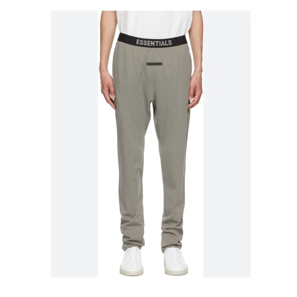 Essentials Fear Of God Mens Lounge Pants XS Gray Logo Streetwear Cotton Blend